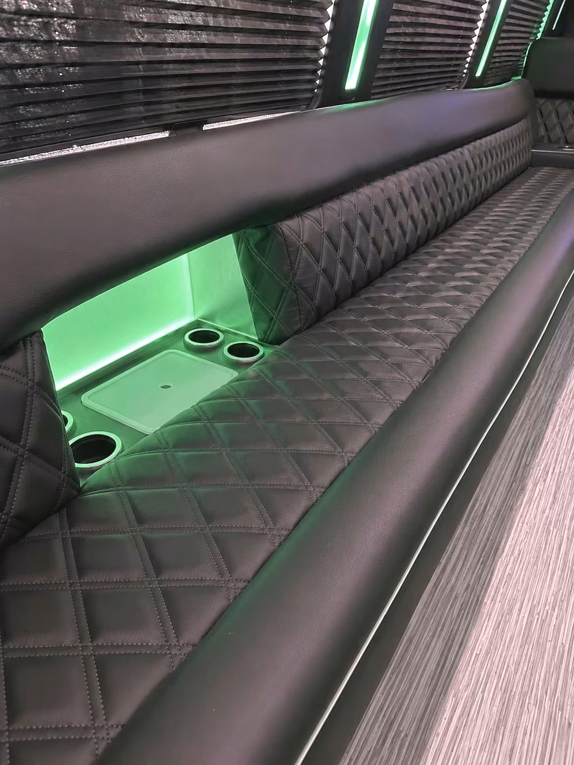 18 passenger party bus inside