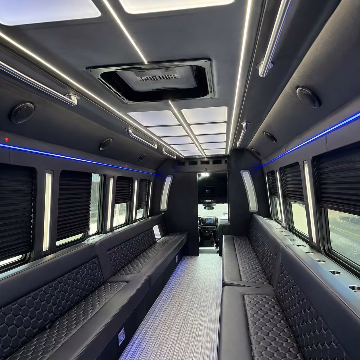 28 passenger party bus interior