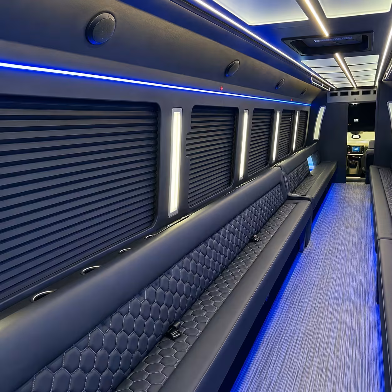 30 passenger party bus interior